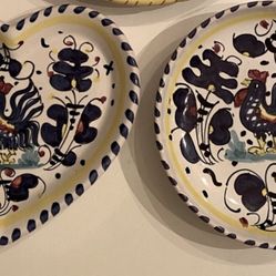 Deruta Pottery Rooster Plates