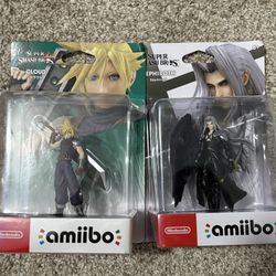Cloud and Sephiroth Amiibo (Smash bros)