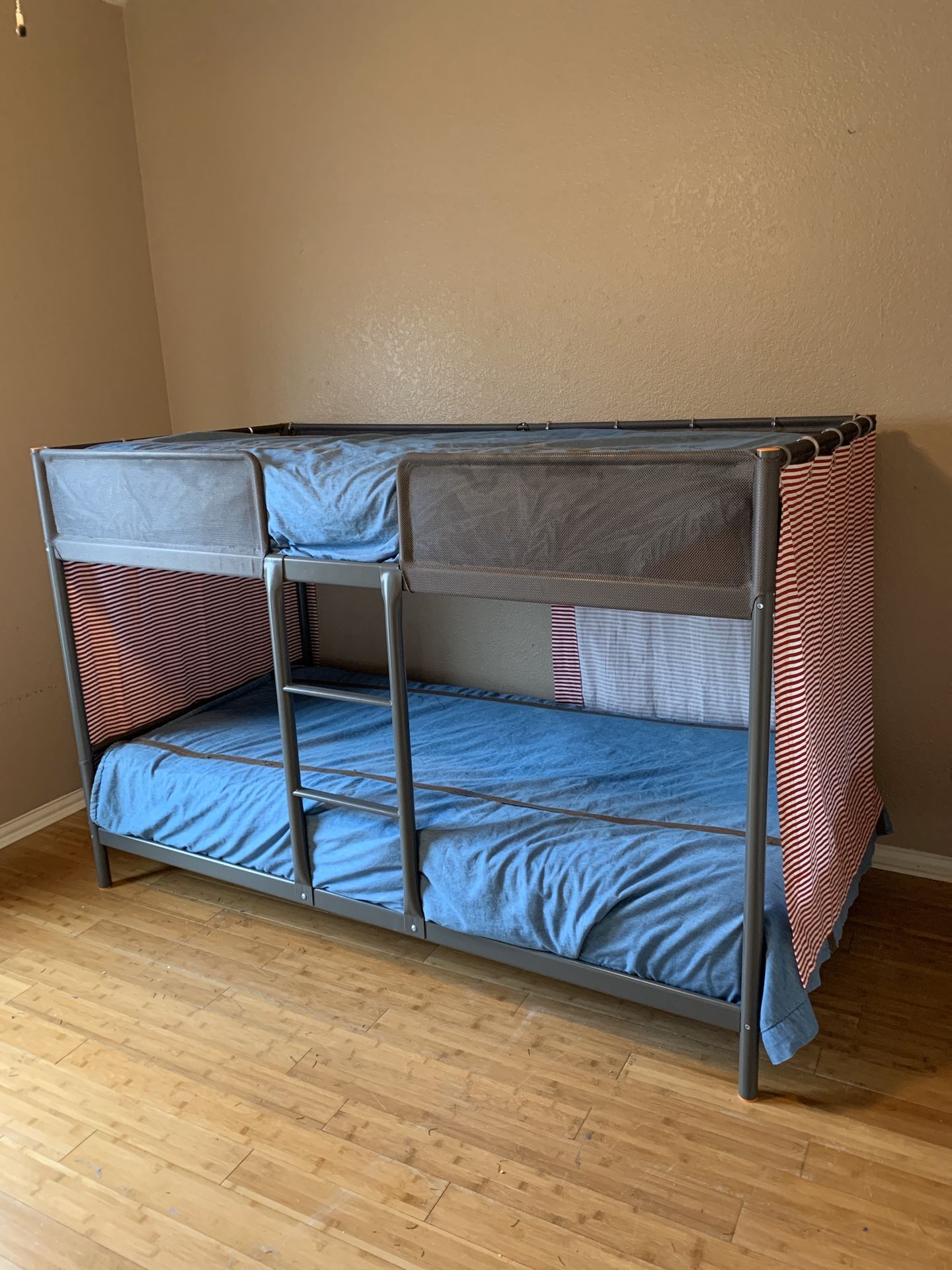 IKEA twin toddler bunk bed .