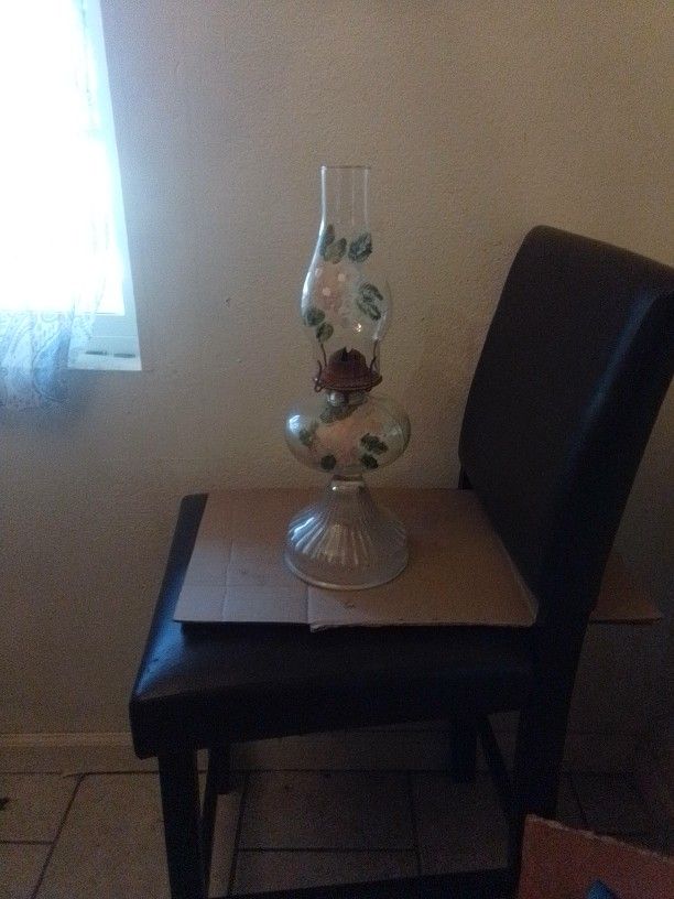 Antique Oil Burner Lamp Moving Sale