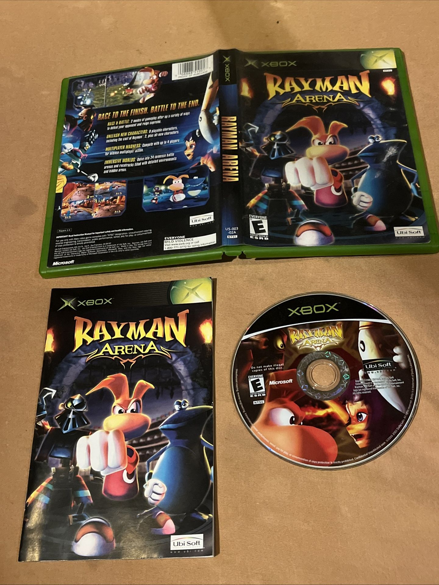 Rayman Arena (Microsoft Xbox, 2002) Complete