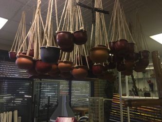 Terra-cotta hanging flower pots
