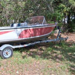 $2400 Boat And Motor Runs Has Ben Sitting For 5 Months I The Same Boat For Double The Price In Great Shap Inside And Out And Trailer No Rust