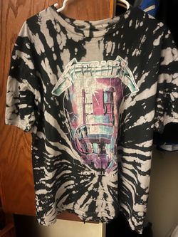 Metallica Ride the Lightning Bleach Dye T-Shirt