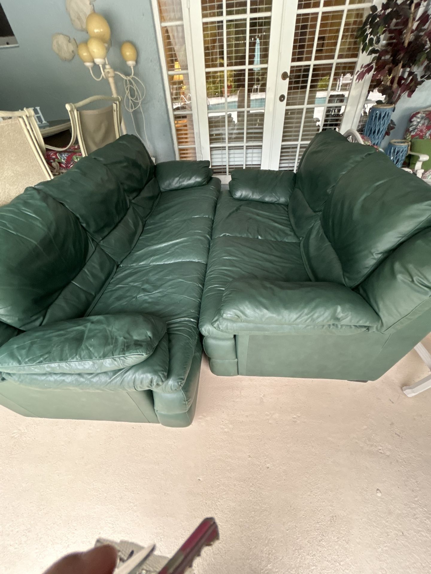 2Piece Green Couches(NOT 1$ LOOKING FOR BEST OFFER)