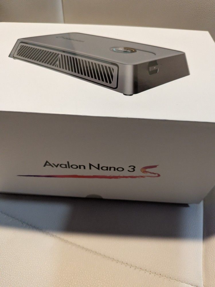 White Canaan Avalon Nano 3s 6Th/s Bitcoin SHA-256 Miner With PSU