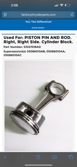 Piston And Connecting Rod For 5.7 Hemi 