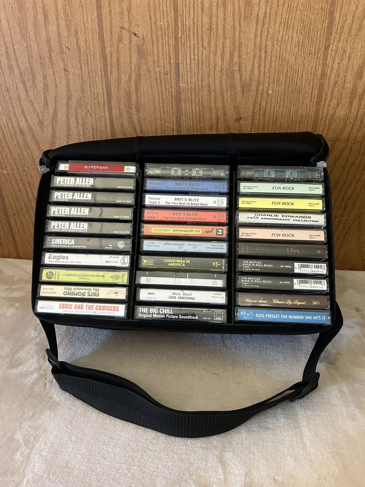 Lot Of 60+ Cassettes With storage Case