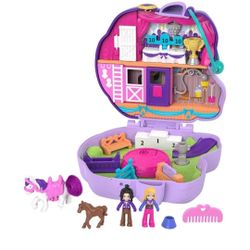 Polly Pocket Jumpin’ Style Pony Compact with Horse Show Theme

