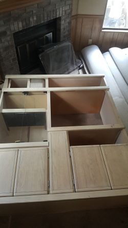 Very heavy all wood entertainment center