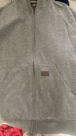 grey dickies zip up with hoodie