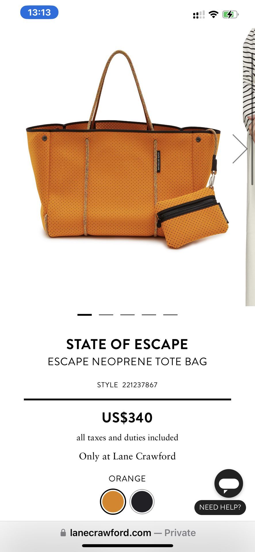 ESTATE OF EXCAPE (Escape Neoprene Tote Bag) New