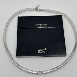 MONTBLANC BOHEME TOPAZ AMETHYST CUBE NECKLACE AG 925 SILVER 100% GENUINE ~$1050