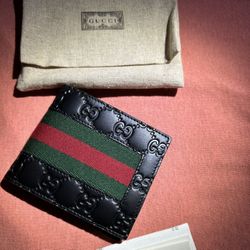 Gucci red Stripe Black Wallet