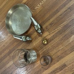 Gold Colored Set For Living Room 