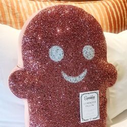 Pink  Metallic Ghost Pillow 
