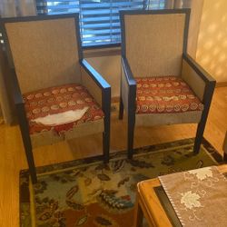 Solid wood chair set.