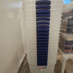 26 66qt Sterilite Containers, + 5 110 qt Sterilite Containers