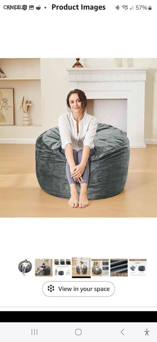 Brand New Bean Bag Chairs for Adults - Memory Foam Furniture BeanBag Chair - Kids/Teens