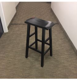 Black Wood Stool