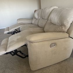 Like New Dual powered full recliner sofa