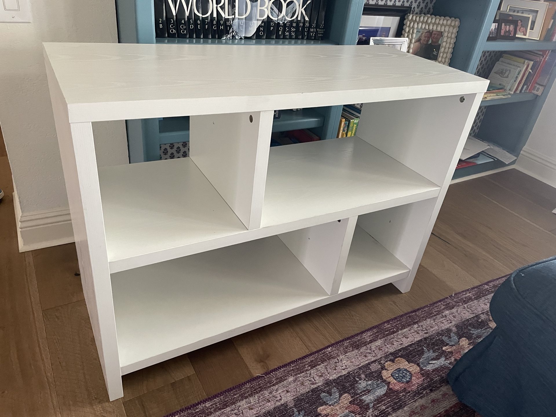White Bookshelf/Console table