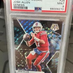 2020 Panini Mosaic Genesis #26 Josh Allen Genesis Prizm PSA 9 MINT