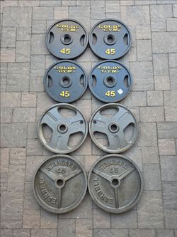 #360 lbs Of Olympic Plates #4 Pairs