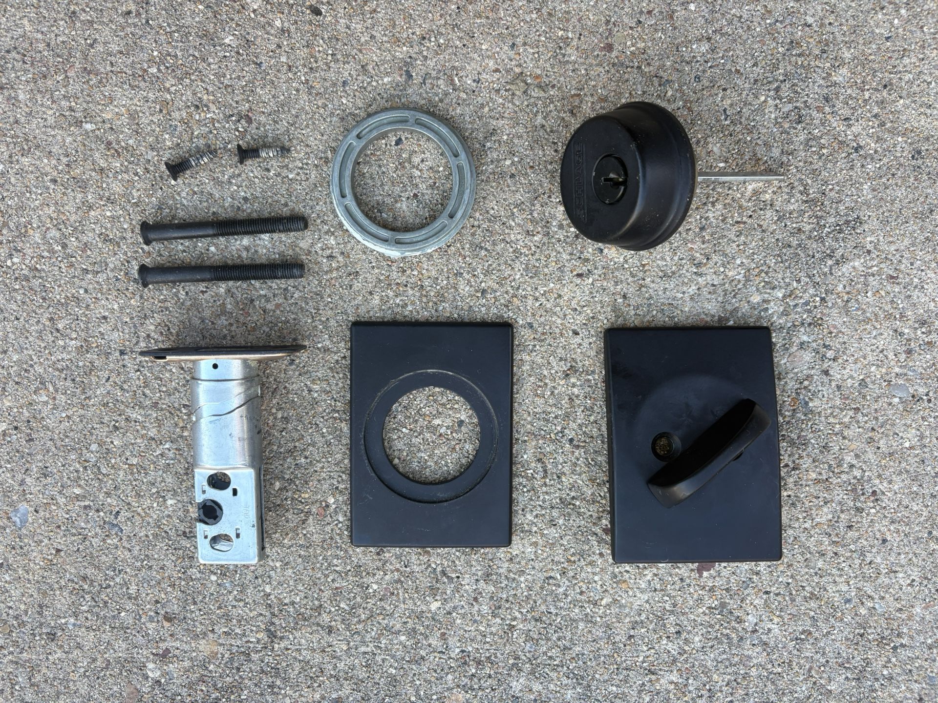 Used Schlage - B60 Series Century Matte Black Single Cylinder Deadbolt