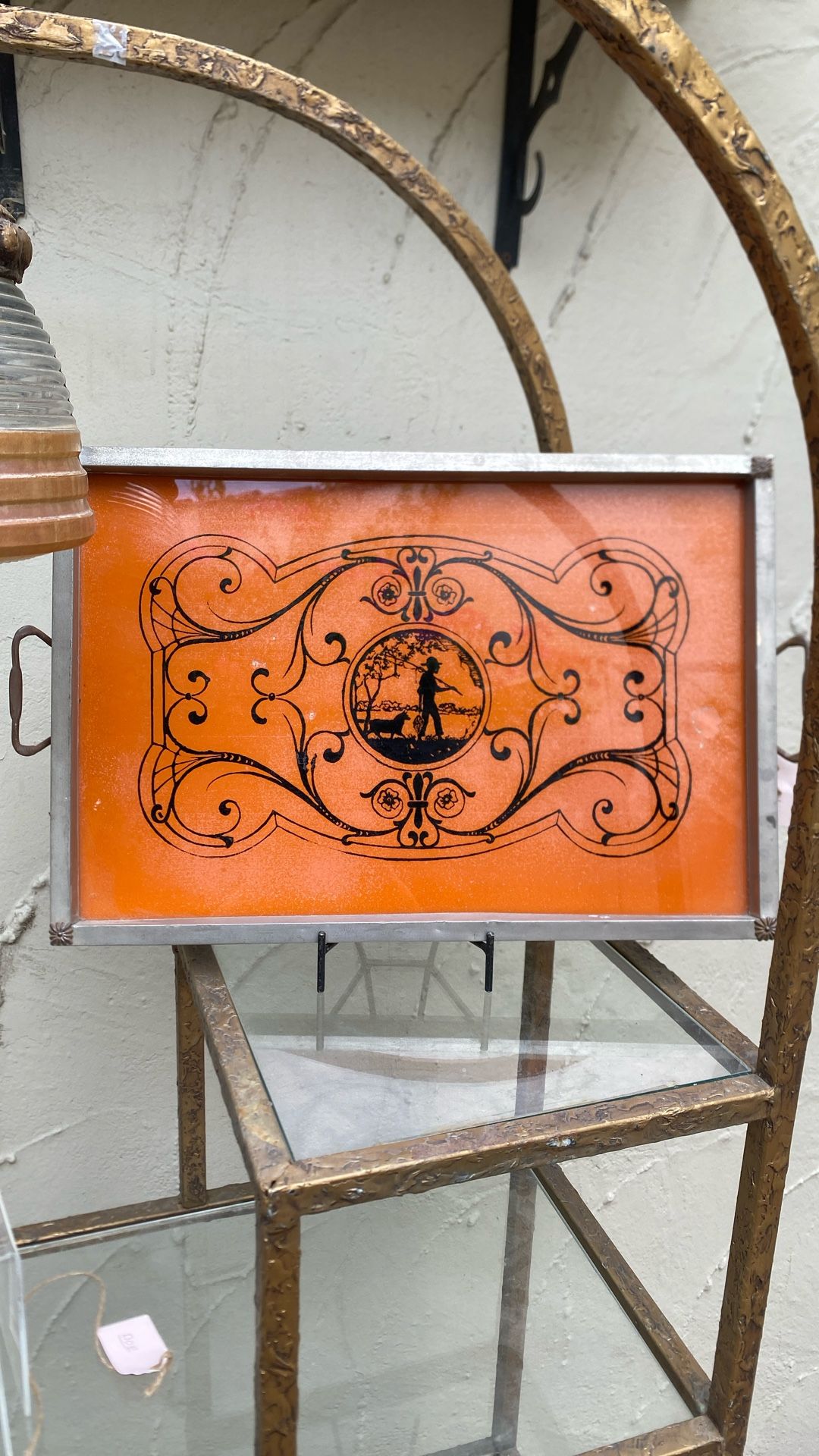 Vintage Reverse Painted Tray