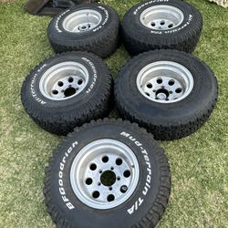 Jeep Cj7 Wheels And Tires 5x5.5 Alloys 32x11.5 R15
