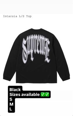 Supreme FW26’ week 1 Intarsia L/S Top Black Sizes S, M, & L
