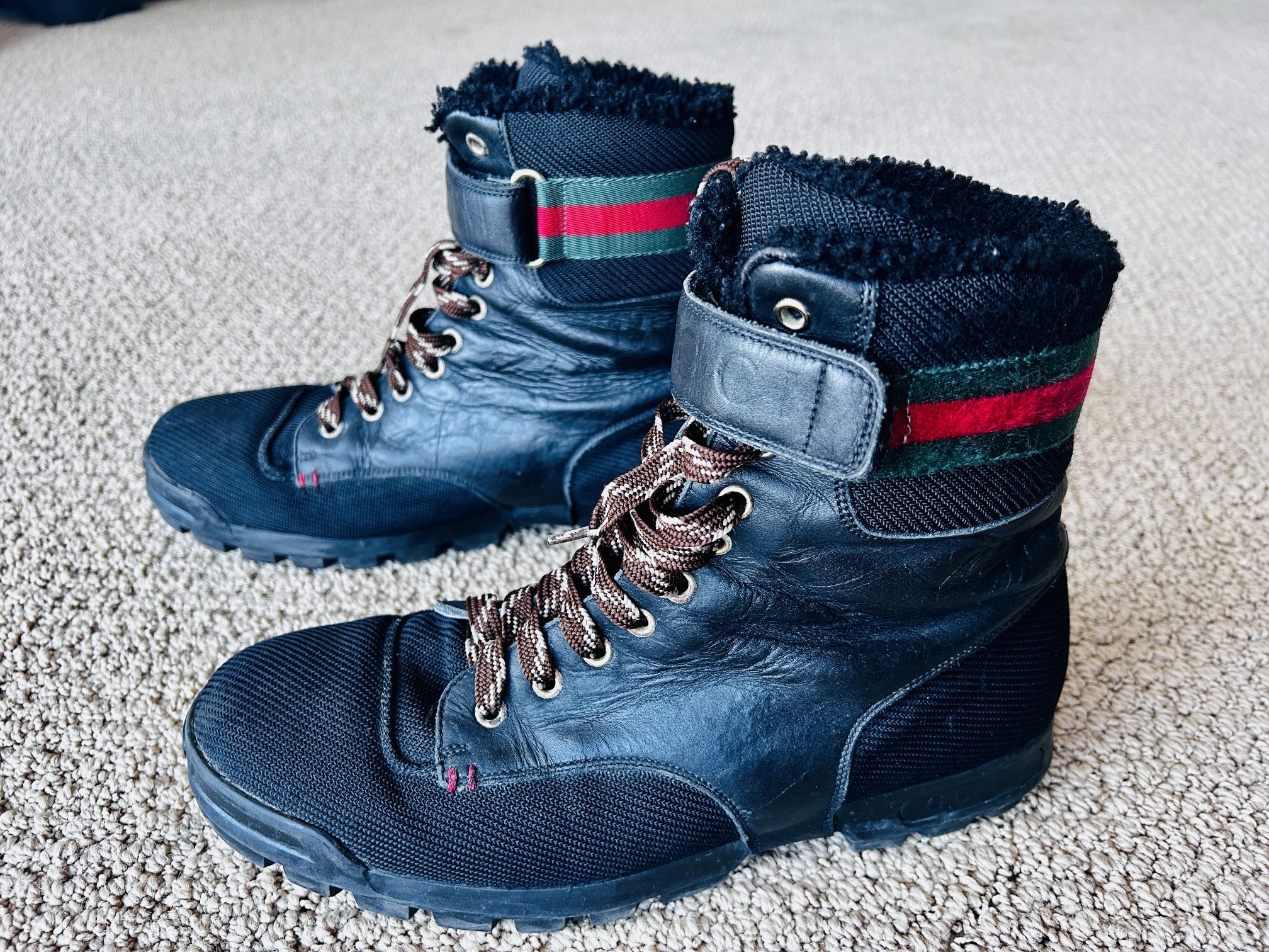 Gucci Leather Combat Boot
