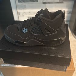 Kids Blackcats Jordan 4s 