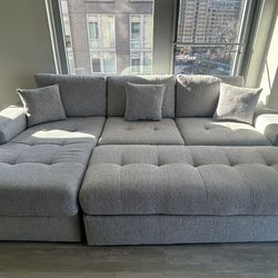 L shape couch w/ ottoman