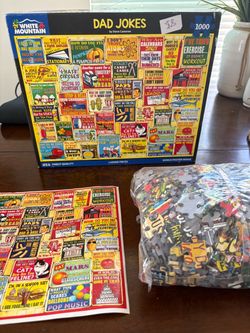 White Mountain Dad Jokes 1000 Piece Puzzle