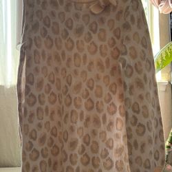 Girls Long sleeve cheetah print dress