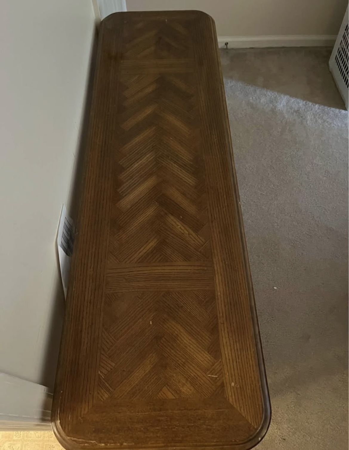 Long Oakwood Rose Table