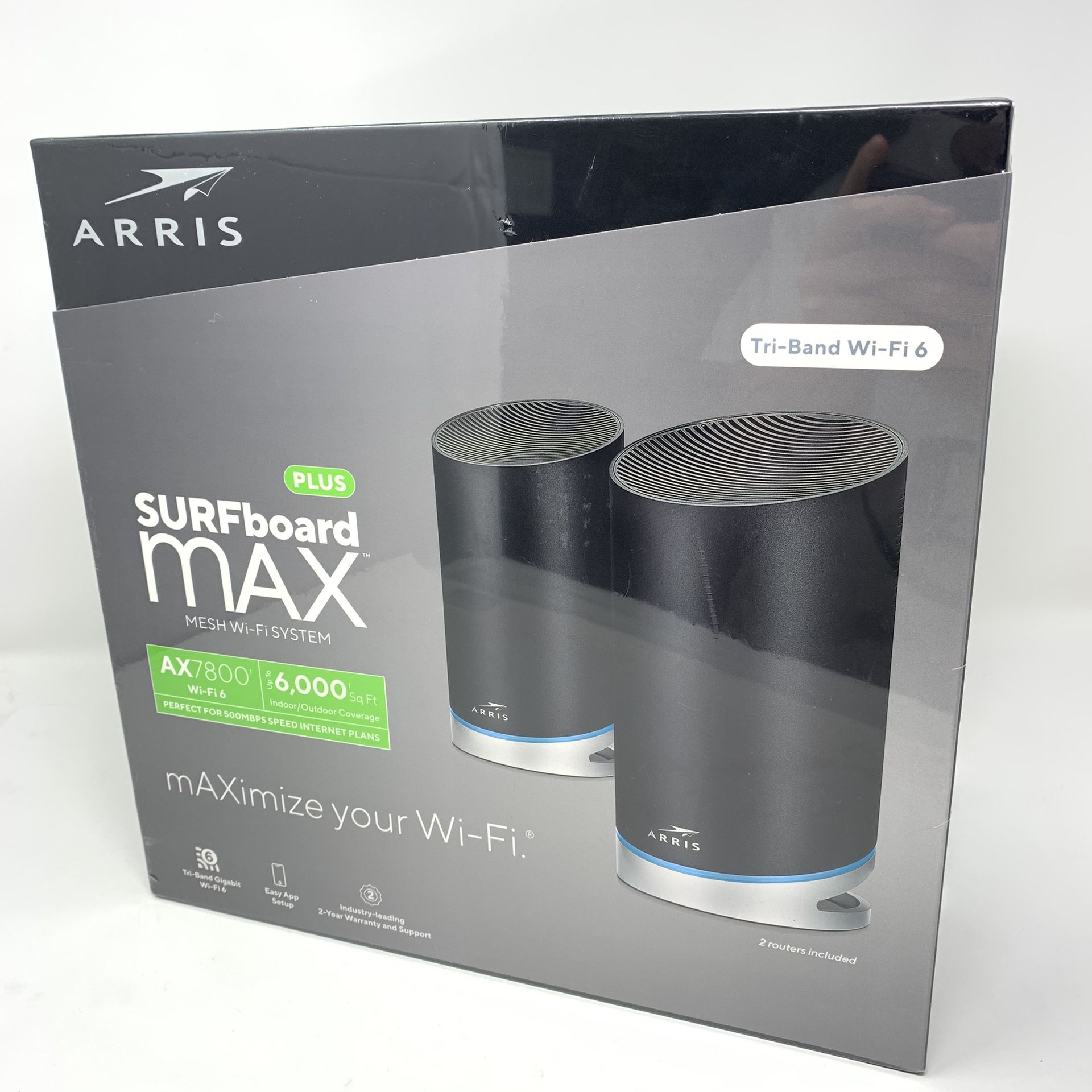 New ARRIS SURFboard mAX Plus Mesh AX7800 Wi-Fi 6 AX Tri-Band Router W130 System