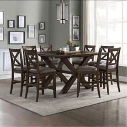 Langston 9-piece Counter-Height Dining Set
