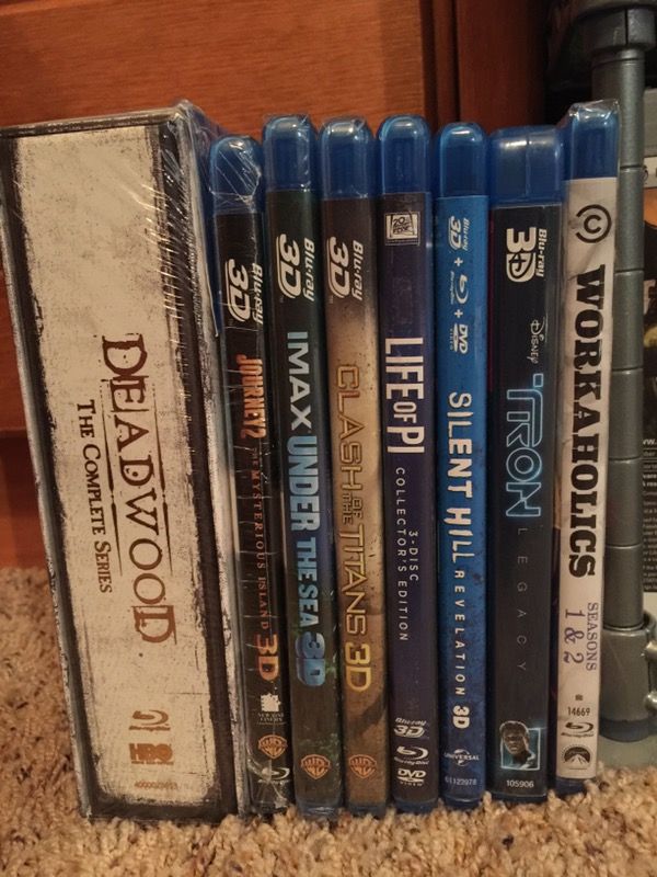 BRAND NEW AND GENTLY USED 3D BLU RAY/BLU RAY/TV SEASONS FOR SALE