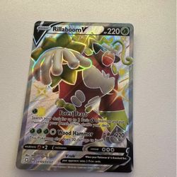 2021 Rillaboom V Pokemon card