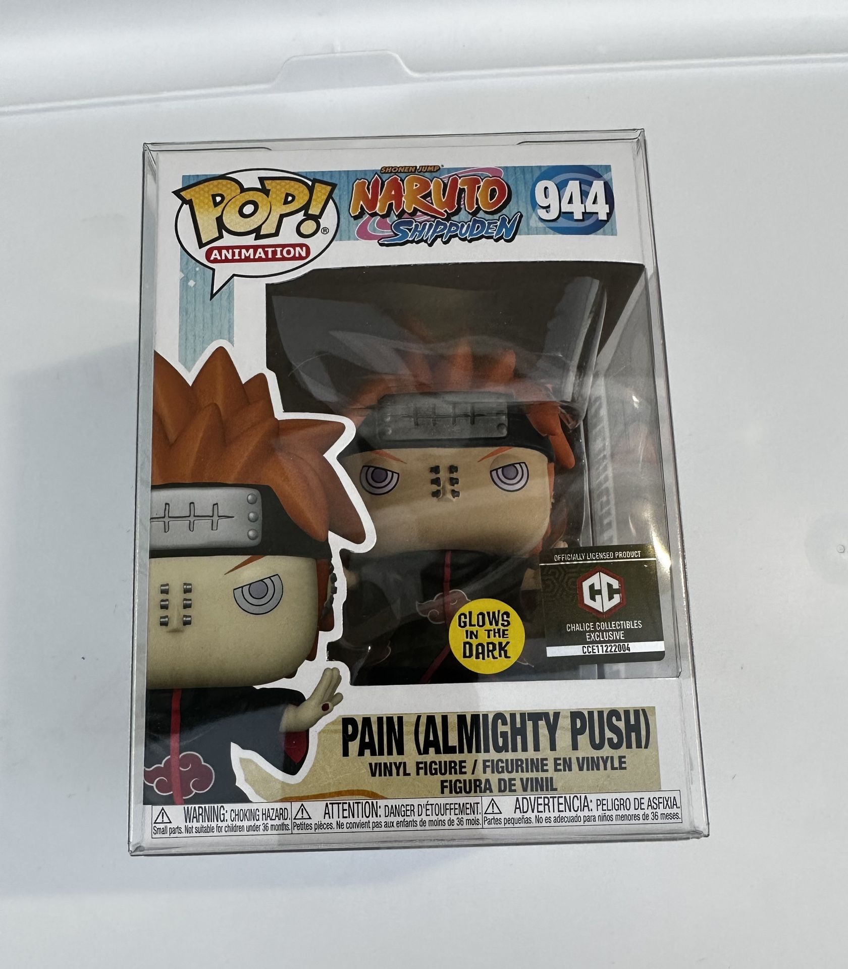Funko pop! Naruto Shippuden - Pain (Almighty Push) #944 Chalice Collectible Exclusive Glow In the Dark
