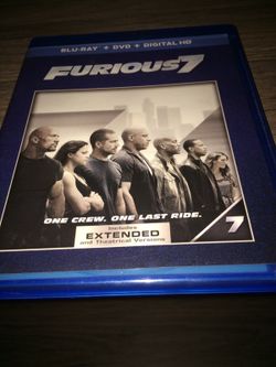 Fast 7 blue ray
