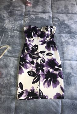 Purple floral dress