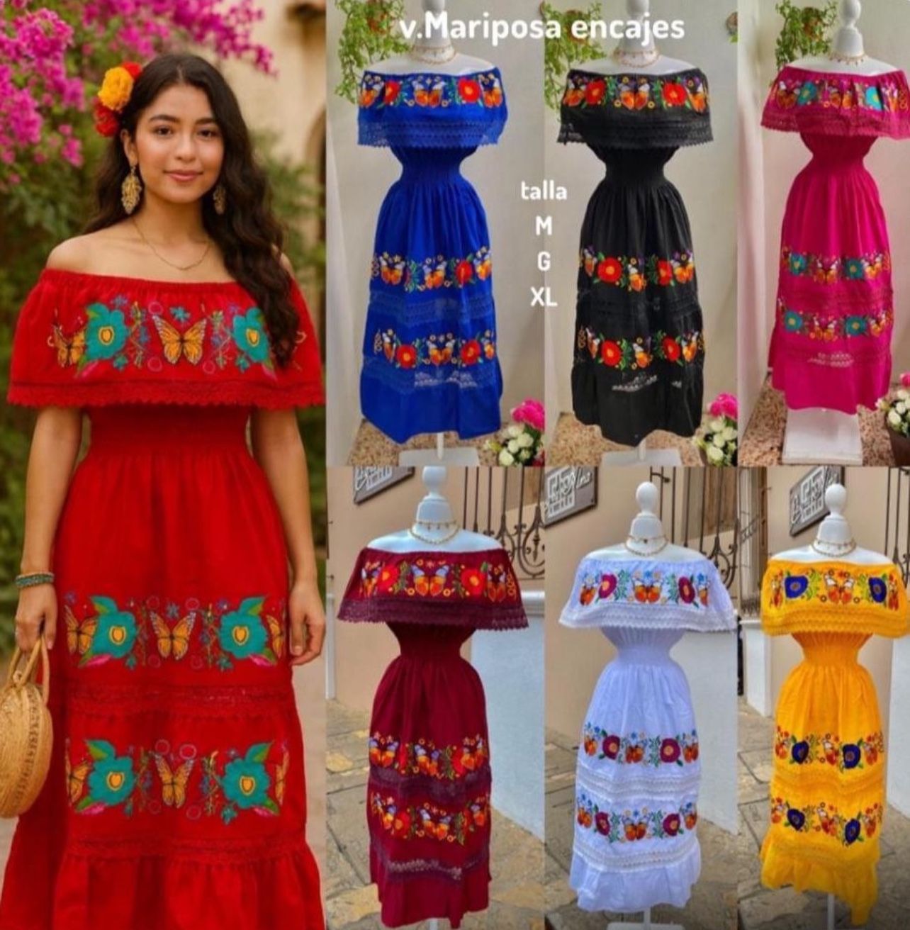 Vestidos Mexicanos Bordados ✨ Mexican Dresses & Blouses, Women & Girls ✨ ✨ Prices Vary - Precios Variados