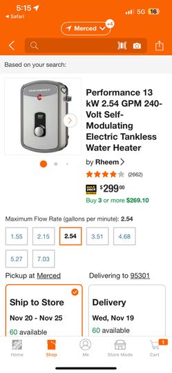 Electric Tankless Water Heater