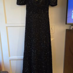 Formal Long Black Sequin Dress