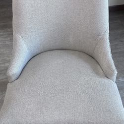 Grey Woven Herringbone Chair 