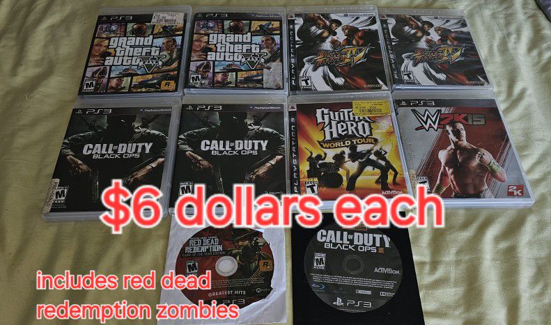 Ps3 Playstation 3 Games $6 Dollars Each 